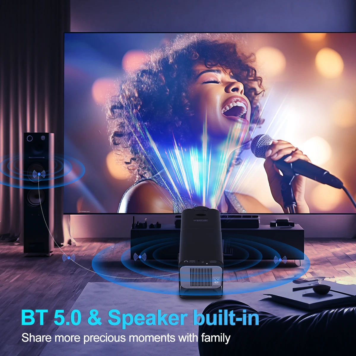 Elevate Your Viewing Experience with the Upgraded HY320 4K Native 1080P Projector - Portable, Dual WiFi 6, and Bluetooth 5.0 for Stunning Outdoor Cinema