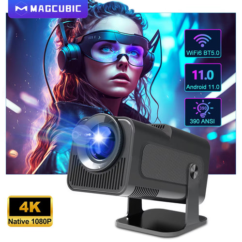 Elevate Your Viewing Experience with the Upgraded HY320 4K Native 1080P Projector - Portable, Dual WiFi 6, and Bluetooth 5.0 for Stunning Outdoor Cinema